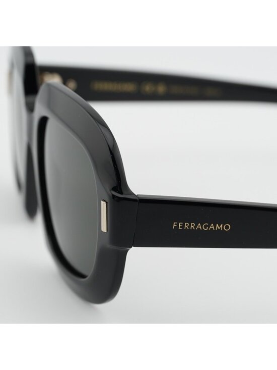 Salvatore Ferragamo SF2068SE 001 Sunglasses Black Butterfly Frame, Grey Lenses main image 4